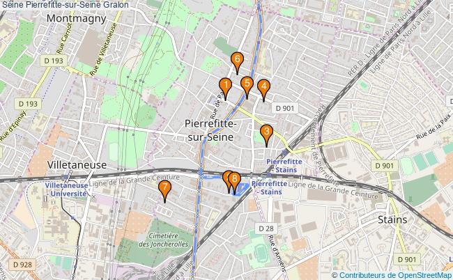 plan Seine Pierrefitte-sur-Seine Associations Seine Pierrefitte-sur-Seine : 7 associations