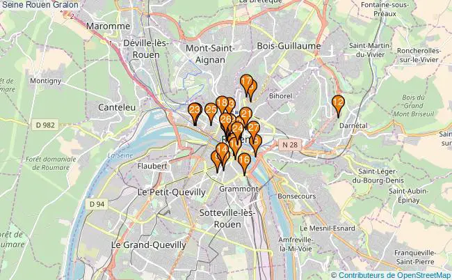 plan Seine Rouen Associations Seine Rouen : 32 associations