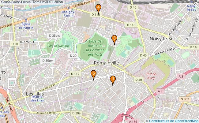 plan Seine-Saint-Denis Romainville Associations Seine-Saint-Denis Romainville : 5 associations
