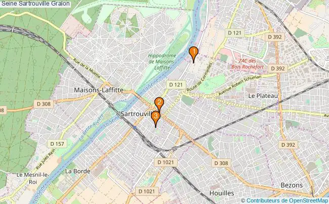 plan Seine Sartrouville Associations Seine Sartrouville : 4 associations