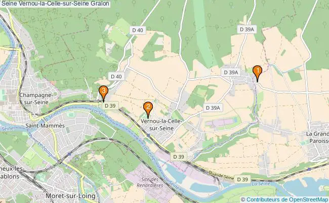 plan Seine Vernou-la-Celle-sur-Seine Associations Seine Vernou-la-Celle-sur-Seine : 3 associations