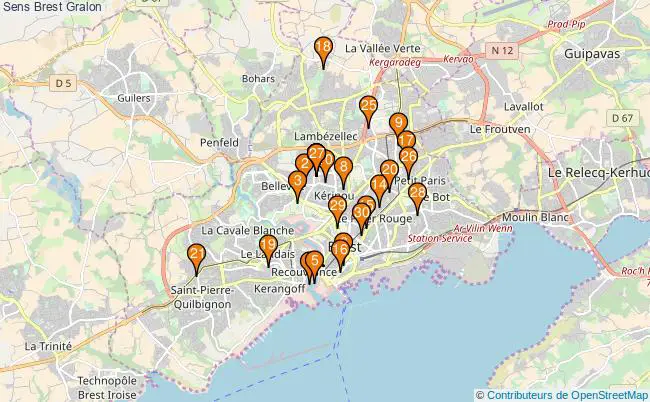 plan Sens Brest Associations Sens Brest : 36 associations