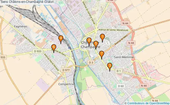 plan Sens Châlons-en-Champagne Associations Sens Châlons-en-Champagne : 7 associations