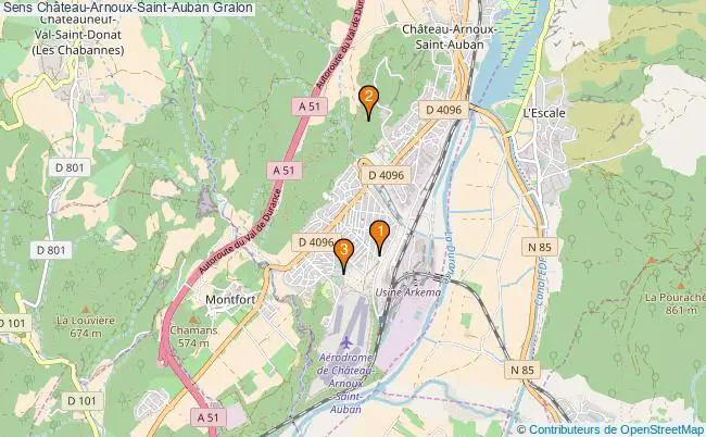 plan Sens Château-Arnoux-Saint-Auban Associations Sens Château-Arnoux-Saint-Auban : 3 associations