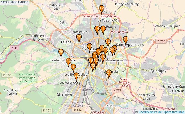 plan Sens Dijon Associations Sens Dijon : 38 associations