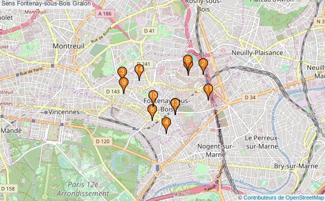 plan Sens Fontenay-sous-Bois Associations Sens Fontenay-sous-Bois : 14 associations