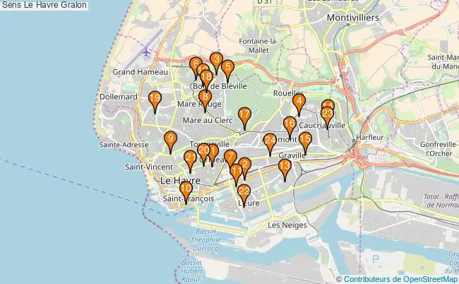 plan Sens Le Havre Associations Sens Le Havre : 25 associations
