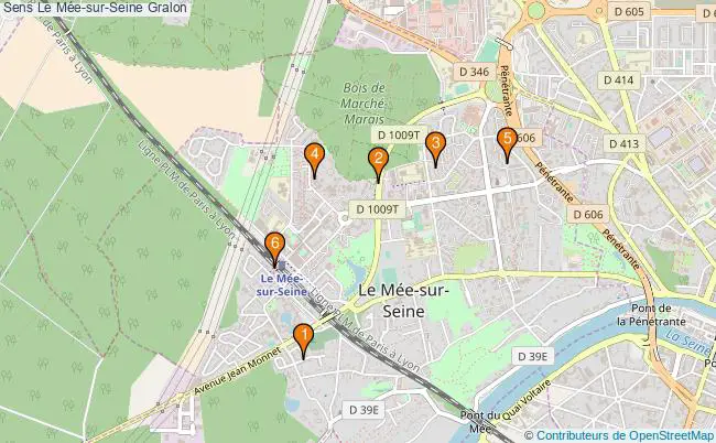 plan Sens Le Mée-sur-Seine Associations Sens Le Mée-sur-Seine : 5 associations