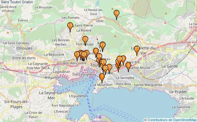 plan Sens Toulon Associations Sens Toulon : 43 associations