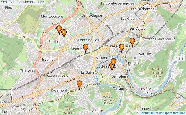 plan Sentiment Besançon Associations Sentiment Besançon : 8 associations