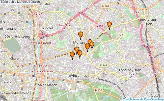 plan Sérigraphie Montreuil Associations sérigraphie Montreuil : 9 associations
