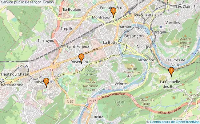 plan Service public Besançon Associations Service public Besançon : 3 associations