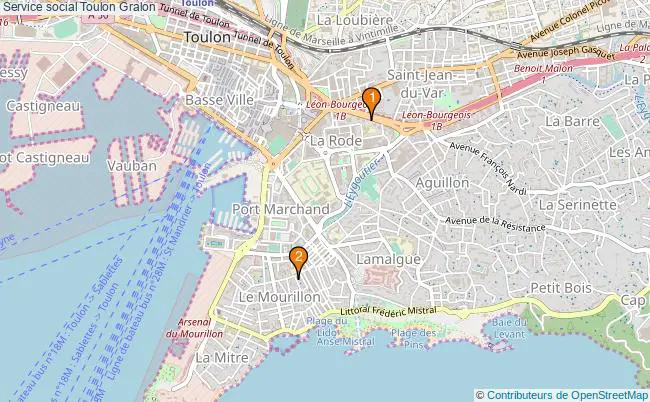 plan Service social Toulon Associations service social Toulon : 2 associations