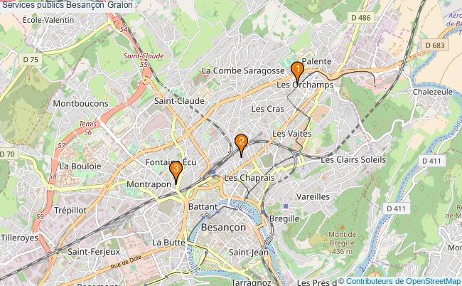 plan Services publics Besançon Associations services publics Besançon : 3 associations