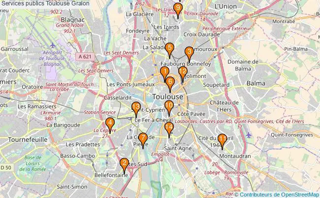 plan Services publics Toulouse Associations services publics Toulouse : 17 associations