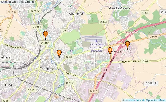 plan Shiatsu Chartres Associations Shiatsu Chartres : 4 associations