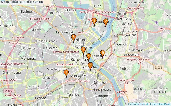plan Siège social Bordeaux Associations siège social Bordeaux : 8 associations
