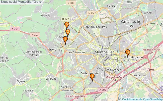 plan Siège social Montpellier Associations siège social Montpellier : 7 associations