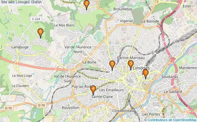 plan Site web Limoges Associations Site web Limoges : 6 associations