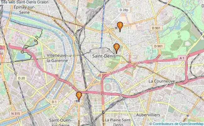 plan Site web Saint-Denis Associations Site web Saint-Denis : 4 associations