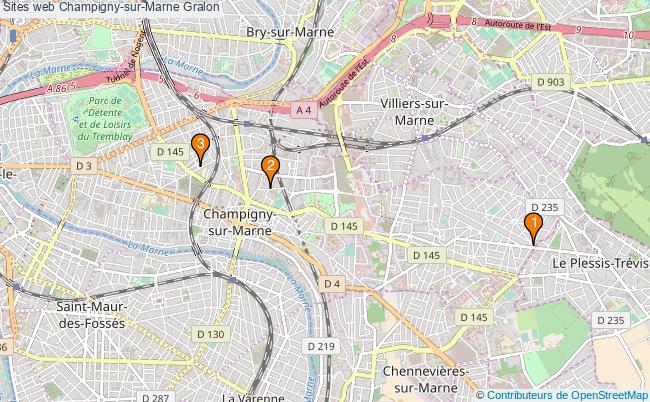 plan Sites web Champigny-sur-Marne Associations sites web Champigny-sur-Marne : 3 associations