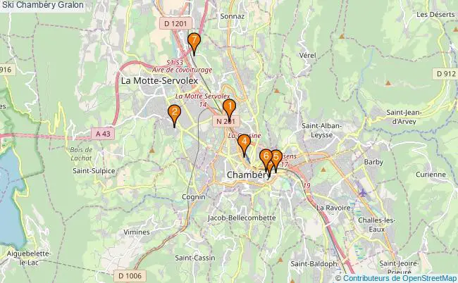 plan Ski Chambéry Associations Ski Chambéry : 9 associations