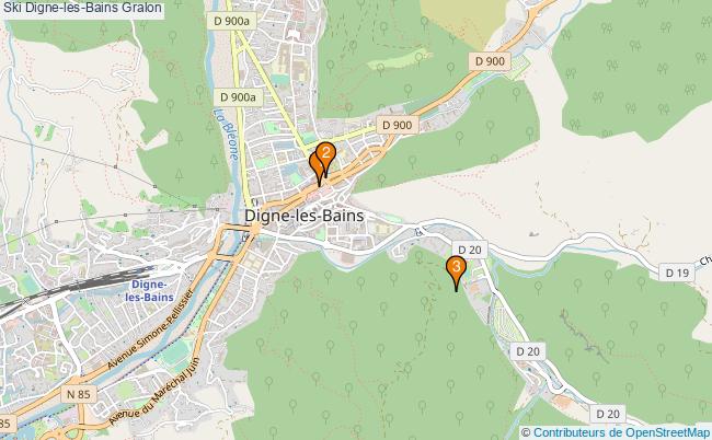 plan Ski Digne-les-Bains Associations Ski Digne-les-Bains : 3 associations