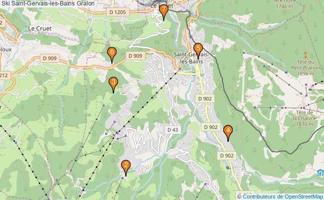 plan Ski Saint-Gervais-les-Bains Associations Ski Saint-Gervais-les-Bains : 8 associations