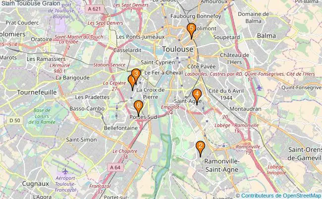 plan Slam Toulouse Associations slam Toulouse : 6 associations