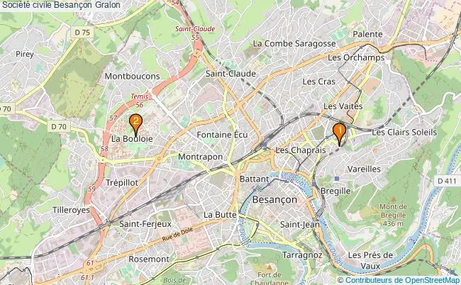 plan Société civile Besançon Associations société civile Besançon : 6 associations