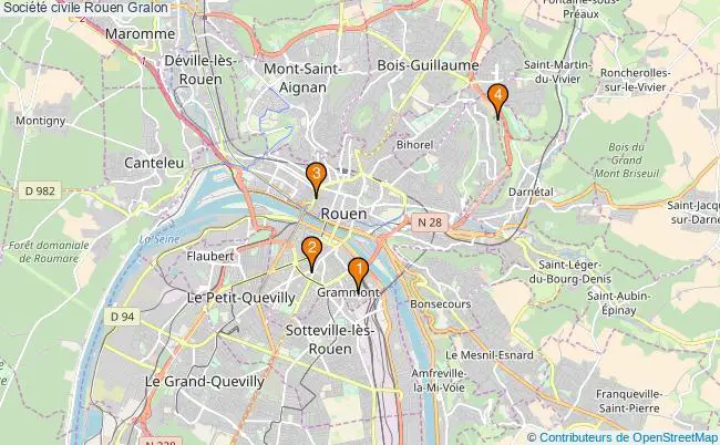 plan Société civile Rouen Associations société civile Rouen : 5 associations