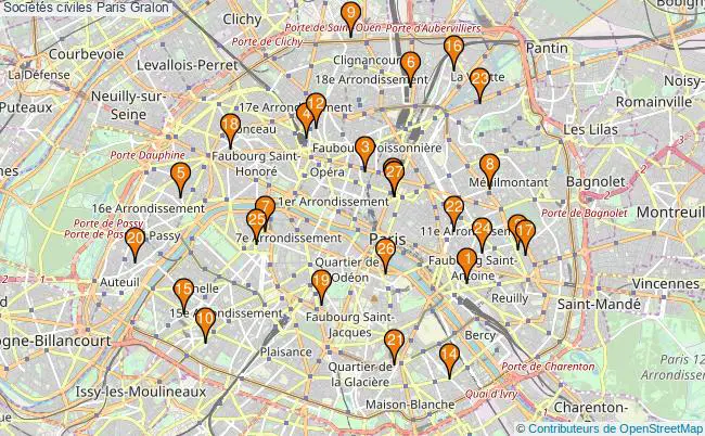 plan Sociétés civiles Paris Associations sociétés civiles Paris : 29 associations