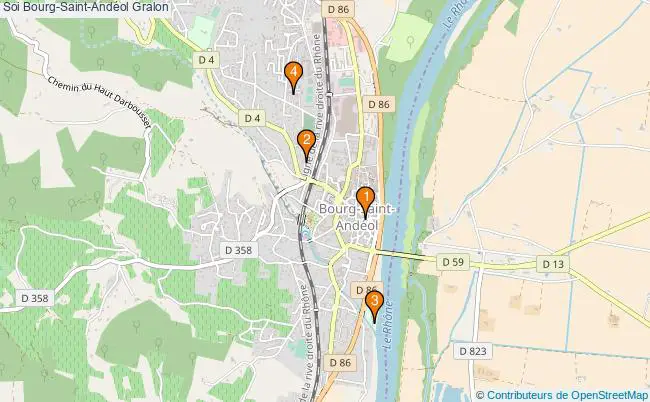 plan Soi Bourg-Saint-Andéol Associations Soi Bourg-Saint-Andéol : 4 associations