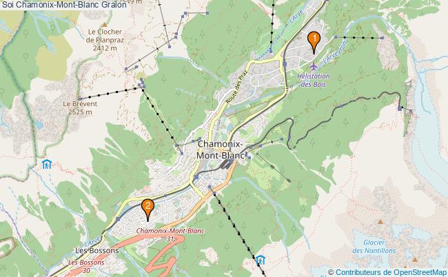 plan Soi Chamonix-Mont-Blanc Associations Soi Chamonix-Mont-Blanc : 2 associations