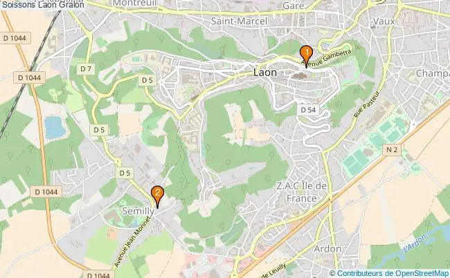 plan Soissons Laon Associations Soissons Laon : 2 associations
