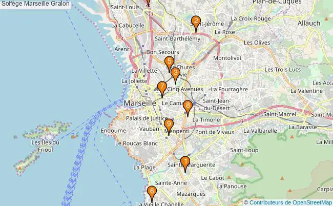 plan Solfège Marseille Associations solfège Marseille : 11 associations