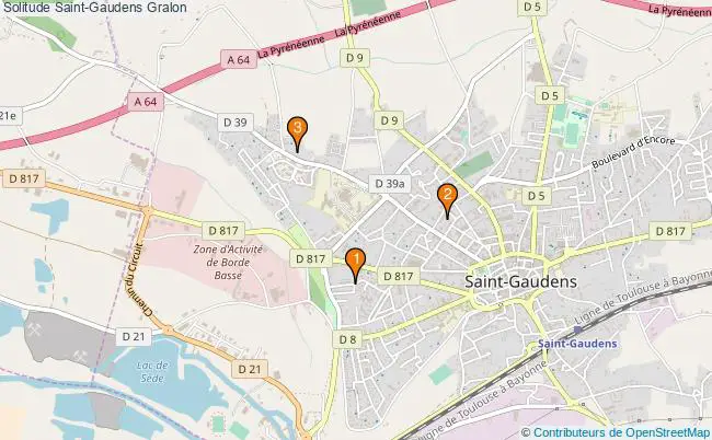 plan Solitude Saint-Gaudens Associations Solitude Saint-Gaudens : 3 associations
