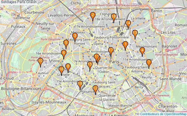 plan Sondages Paris Associations sondages Paris : 25 associations