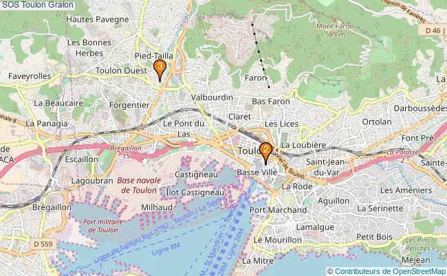 plan SOS Toulon Associations SOS Toulon : 3 associations