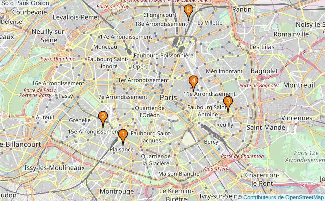 plan Soto Paris Associations Soto Paris : 4 associations