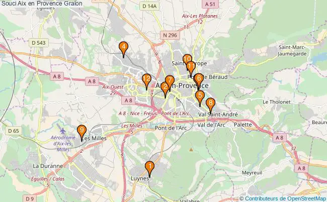 plan Souci Aix en Provence Associations Souci Aix en Provence : 13 associations