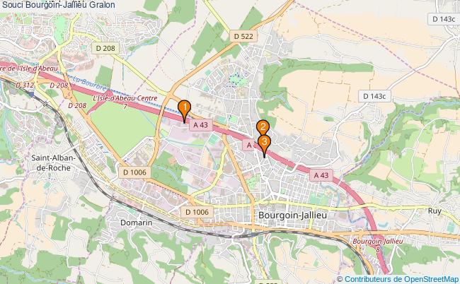 plan Souci Bourgoin-Jallieu Associations Souci Bourgoin-Jallieu : 4 associations