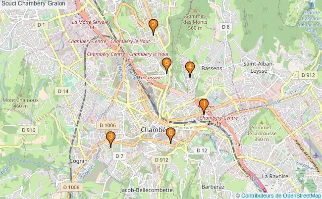 plan Souci Chambéry Associations Souci Chambéry : 5 associations