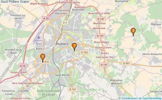 plan Souci Poitiers Associations Souci Poitiers : 3 associations