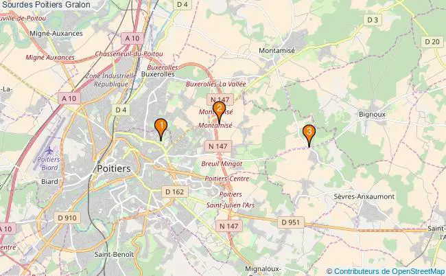 plan Sourdes Poitiers Associations sourdes Poitiers : 3 associations