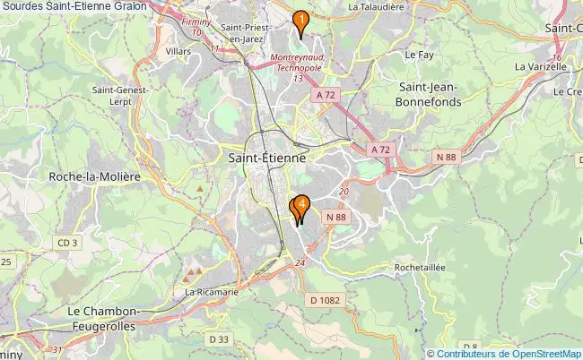 plan Sourdes Saint-Etienne Associations sourdes Saint-Etienne : 4 associations