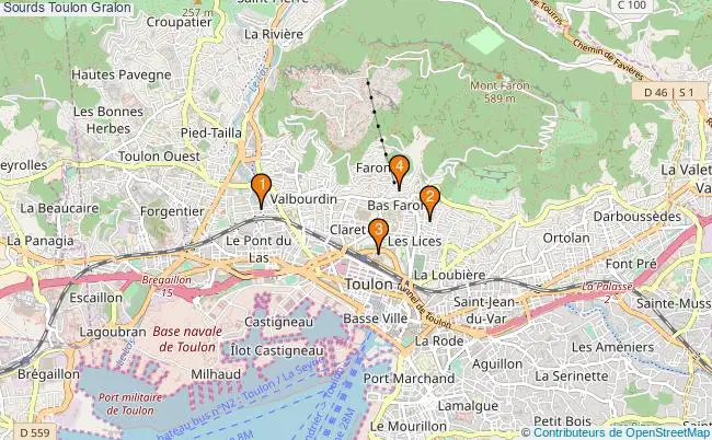 plan Sourds Toulon Associations sourds Toulon : 4 associations