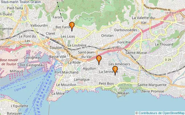 plan Sous-marin Toulon Associations Sous-marin Toulon : 4 associations