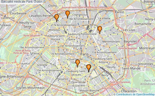 plan Spécialité médicale Paris Associations spécialité médicale Paris : 9 associations