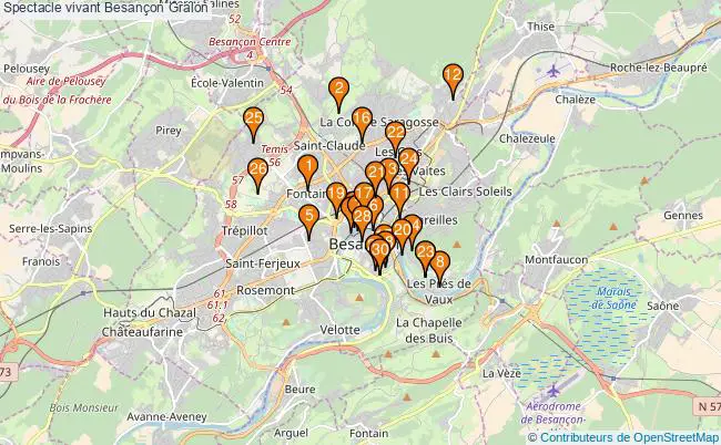 plan Spectacle vivant Besançon Associations spectacle vivant Besançon : 45 associations